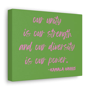 Kamala Harris Diversity Quote Wall Canvas