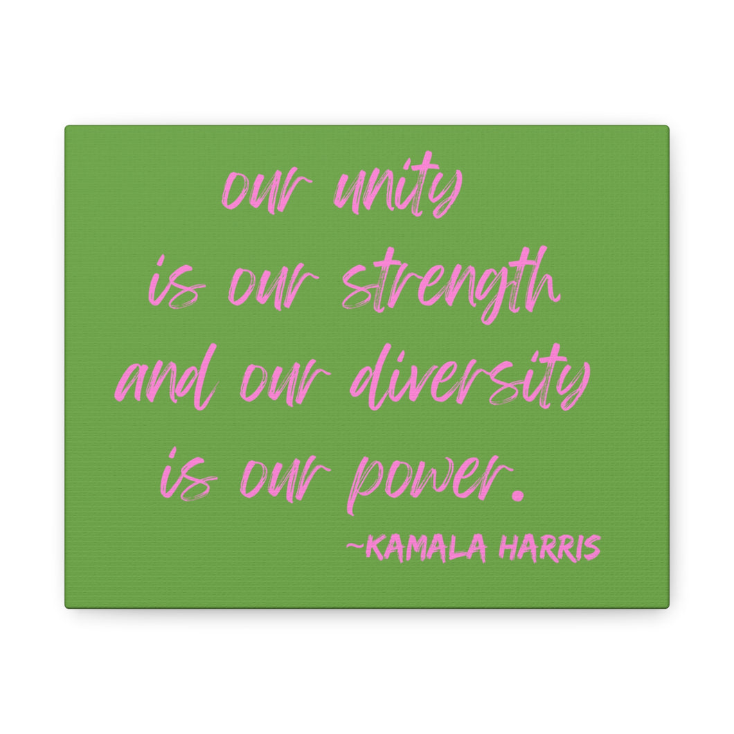 Kamala Harris Diversity Quote Wall Canvas