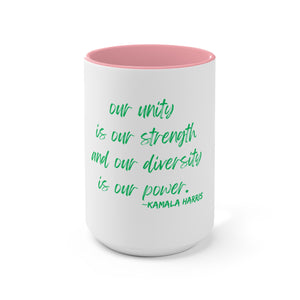 Kamala Harris Quote Pink Mug