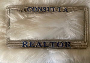 Realtor Bling License Plate Frame