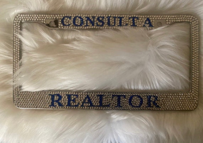 Realtor Bling License Plate Frame